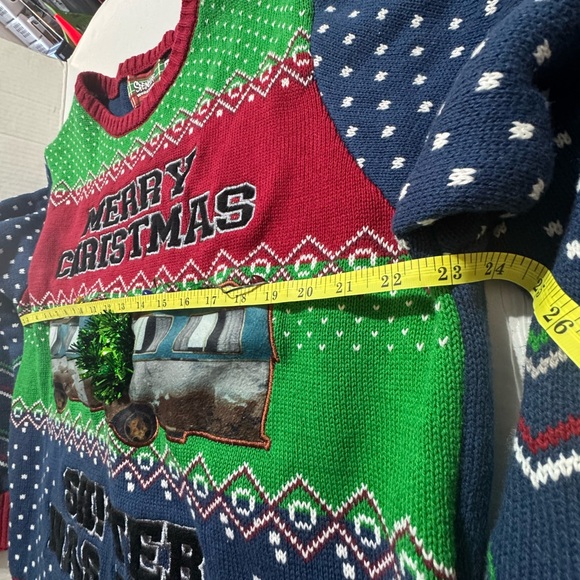 Spencer's MERRY CHRISTMAS UGLY sweater Christmas Vacation theme Holiday Sweater - Picture 6 of 6